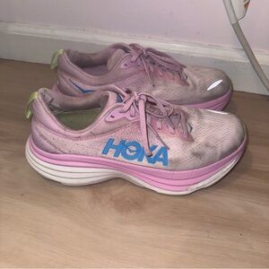 Hoka Pink and Blue Women's Sneakers